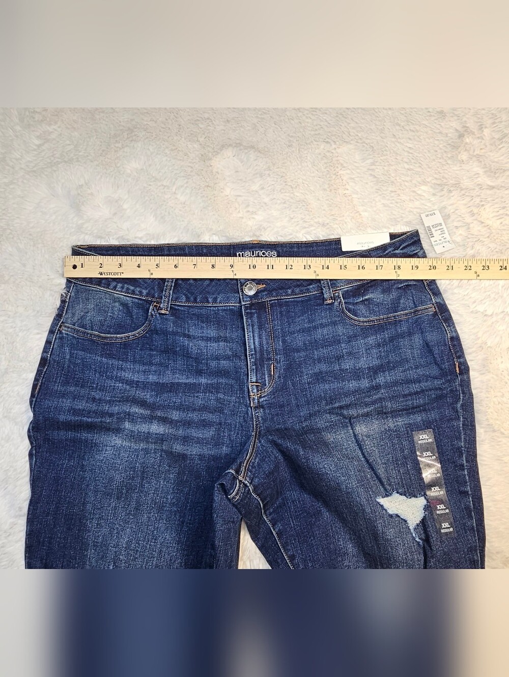 Maurices XXL Distressed Mid-Rise Tapered Jeans – NWT - Picture 9 of 10
